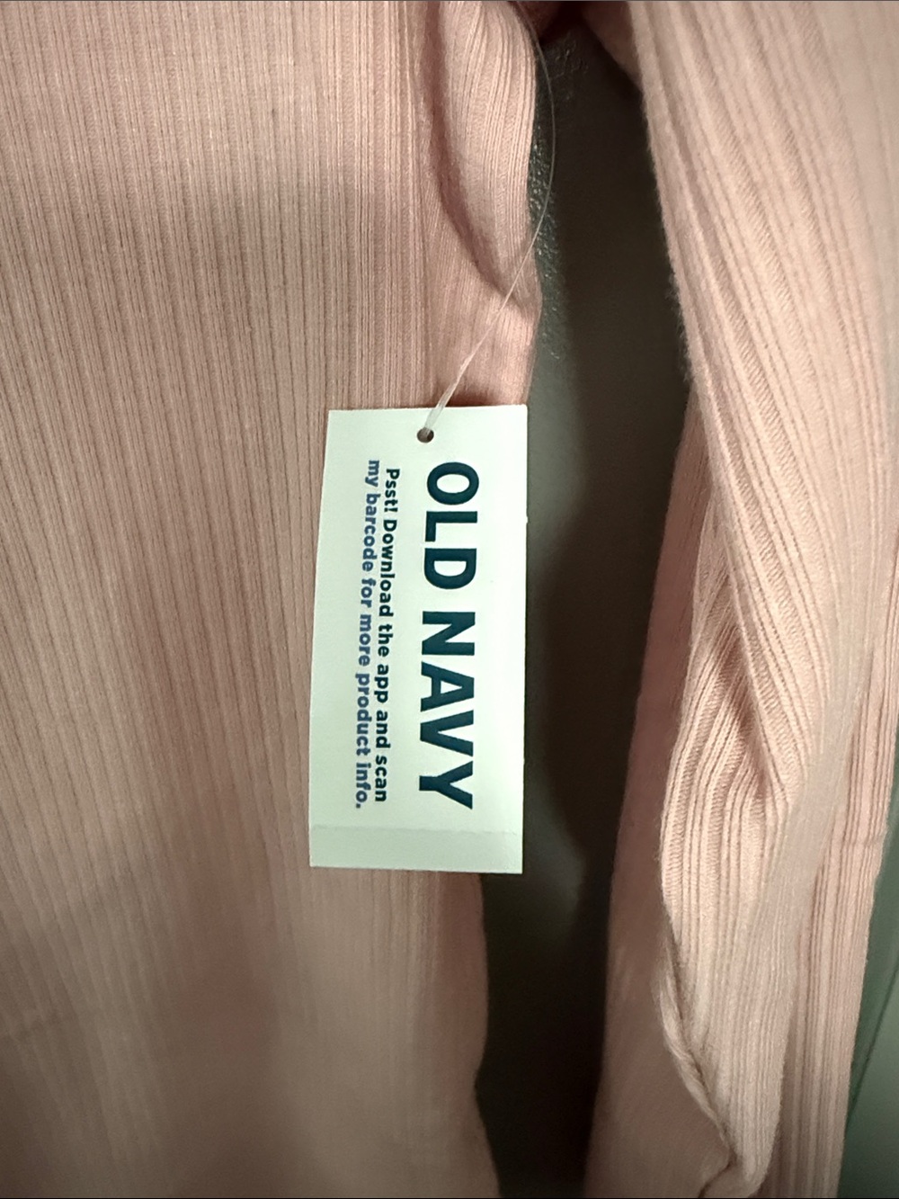 Old Navy Ribbed Square-Neck Long Sleeve Bodysuit - Light Pink - Picture 3 of 4